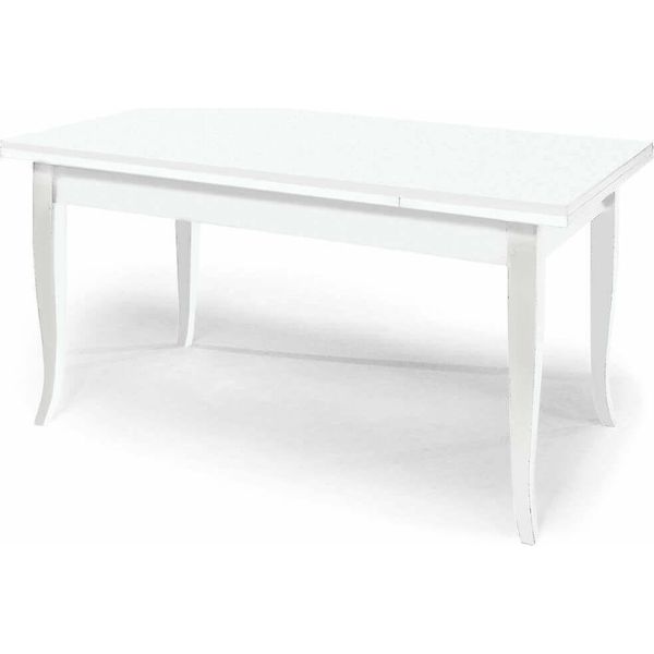 Milanihome.It - Tavolo Da Pranzo Allungabile Bianco Cm 80X140/180/220 Per Interno Sala Da Pranzo Arte Poveradi Colorebianco-image