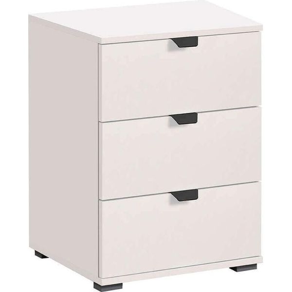 Comodino Moderno 3 Cassetti Di Design Moderno Industrial Cm 45 X 40 X 63 H-image