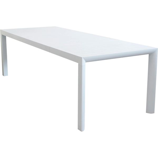 Milanihome.It - Tavolo Da Giardino Allungabile In Alluminio 160/240X100 Colore Biancodi Colorebianco-image
