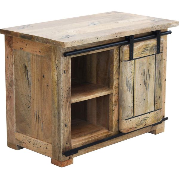 Milanihome.It - Porta Tv Legno Di Mango Di Design Moderno Industrial Cm 80X45X60 Hdi Coloremarrone-image