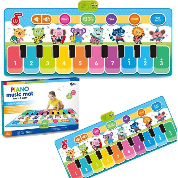 Tappetino Musicale Interattivo Per Bambini Animali Strumenti Sonori-image