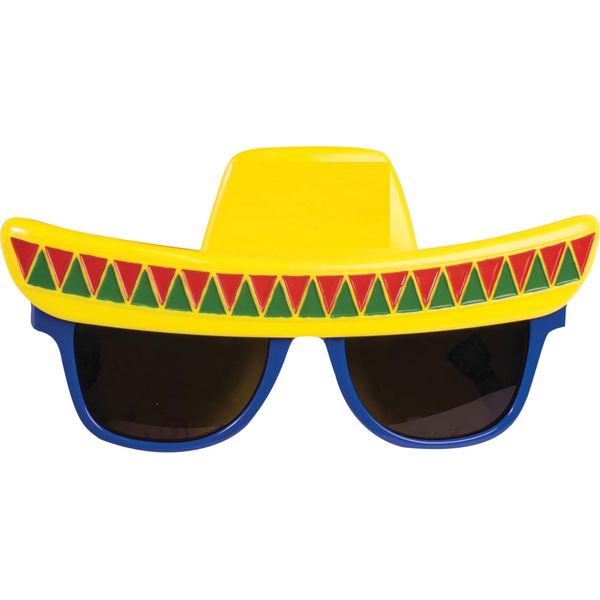 Occhiali Da Sole Bristol Novelty Unisex Sombrero BN1361 (Taglia Unica) (Giallo/Blu)-image