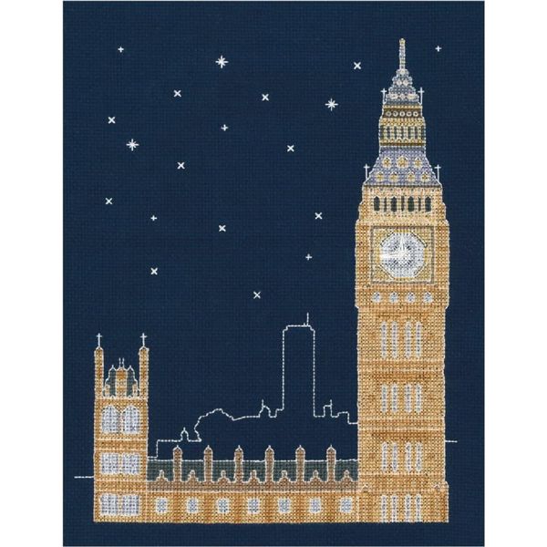 Dmc Set Per Punto Croce "Londra Di Notte"" Si Illumina Al Buio, Schema Di Conteggio, 20X25Cm"-image
