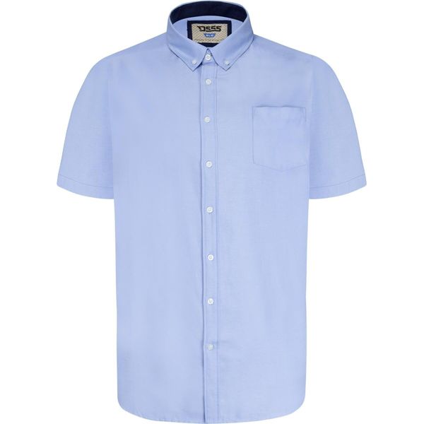 Duke - Camicia A Maniche Corte "D555 James"" Da Uomo DC461 (8XL) (Azzurro)"-image