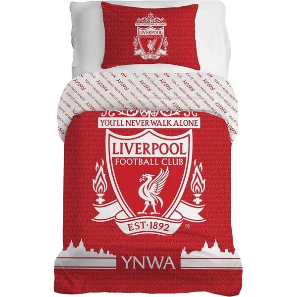 Liverpool Fc - Set Di Biancheria Da Letto "You'll Never Walk Alone"" AG3212 (Letto Singolo) (Rosso/Bianco)"-image