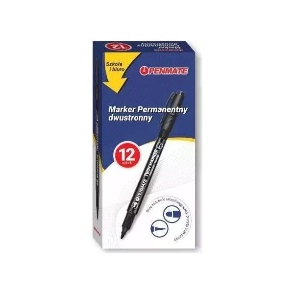 Pennarello Nero Bifacciale (12 Pezzi) Penmate-image