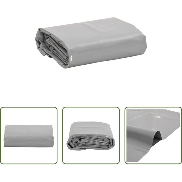 The Living Store Abdeckplane Grau 4X4 M 650 G/M²-image