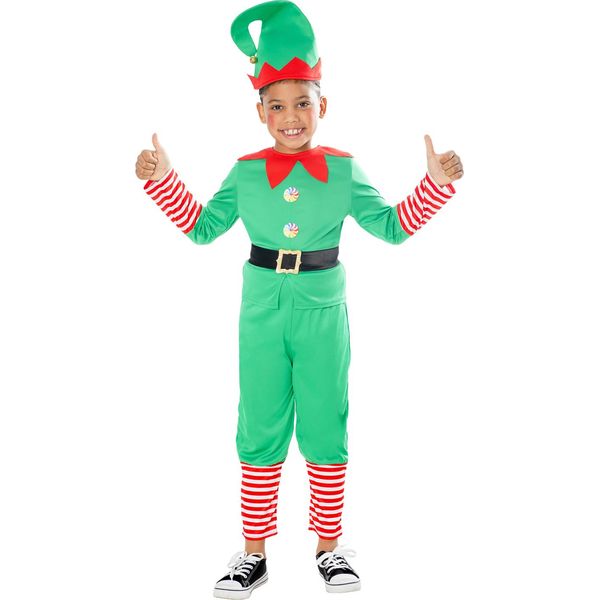 Bristol Novelty - Costume - Bambini BN6196 (128) (Verde/Rosso/Bianco)-image