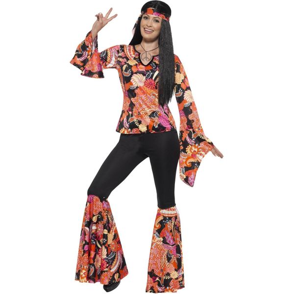 Smiffys - Set Di Costumi Da Donna "Willow The Hippie"" SM1400 (M Regular) (Colorato)"-image