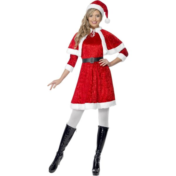 Smiffys - Set Di Costumi Da Donna - Design Natalizio SM1451 (S) (Rosso/Bianco)-image