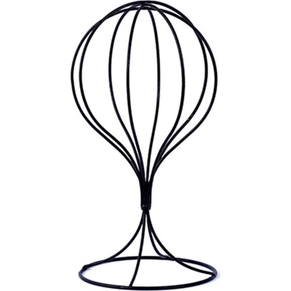 Moderno Portacappelli In Metallo Con Design A Palloncino Vuoto, Portaparrucche Decorativo Da Tavolo-image