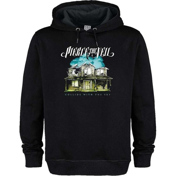 Amplified - Felpa Con Cappuccio "Collide With The Sky"" Per Uomo/Donna Unisex GD4081 (3XL) (Nero)"-image
