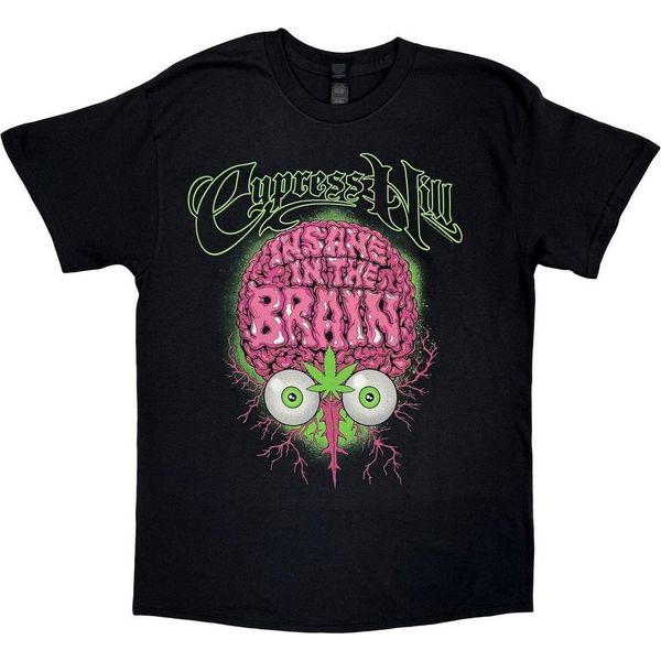 Cypress Hill - Maglietta "Insane In The Brain Eu Tour '25"" Per Uomo/Donna Unisex RO14936 (S) (Nero)"-image