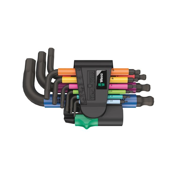 Wera WinkelschlüSselsatz 950/9 Hex-Plus Multicolour 2, Metrisch, Blacklaser, 9-Teilig (05133164001)-image