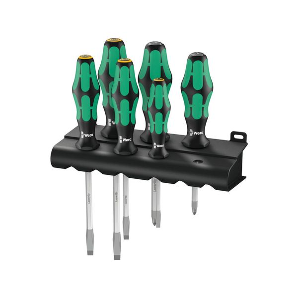 Wera 334/355 SK/6 Schraubendrehersatz Kraftform Plus Lasertip + Rack, 6-Teilig (05007681001)-image