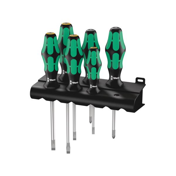 Wera 334/355/6 Rack Schraubendrehersatz Kraftform Plus Lasertip + Rack, 6-Teilig (05105656001)-image