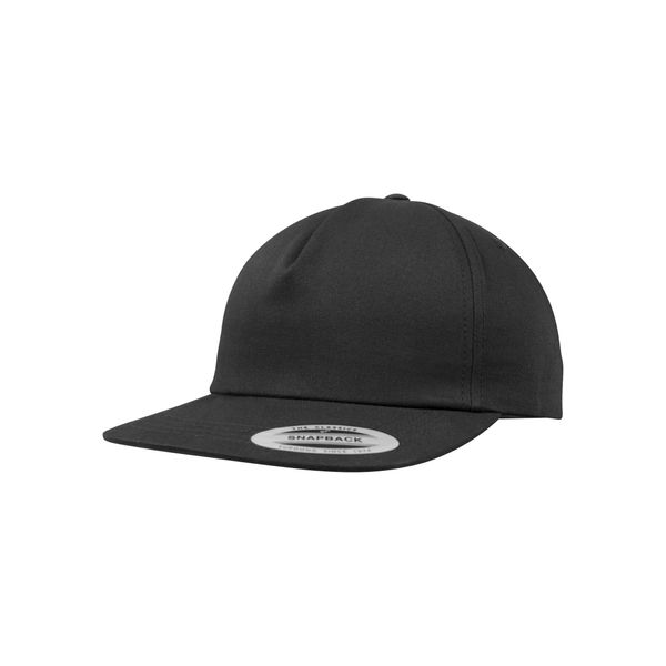 Flexfit 6502 | Unstructured 5-Panel Snapback / Chiusura A Scatto - Colore: Nero - Taglia: Unica-image