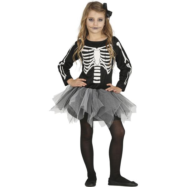 Guirca Parties Costume Da Scheletro Con Tutù Per Bambini. Guirca Età: +5 Anni-image