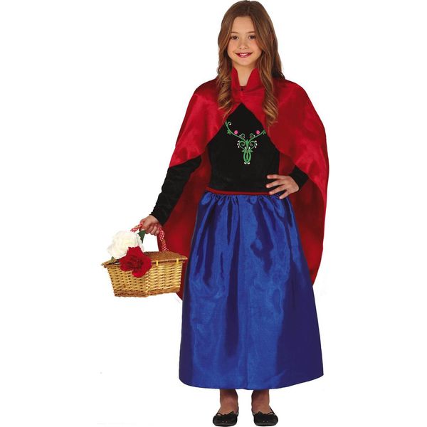 Fata Principessa Abito Mantello Carnevale Fata Costume Fantasia Incantevole Mistico Blu Rosso Elegante Grazia Fata Regina Bambini Moda Carnevale Fantasia Mondo Storie, Taglia: 140/146 Colore: Blu-image