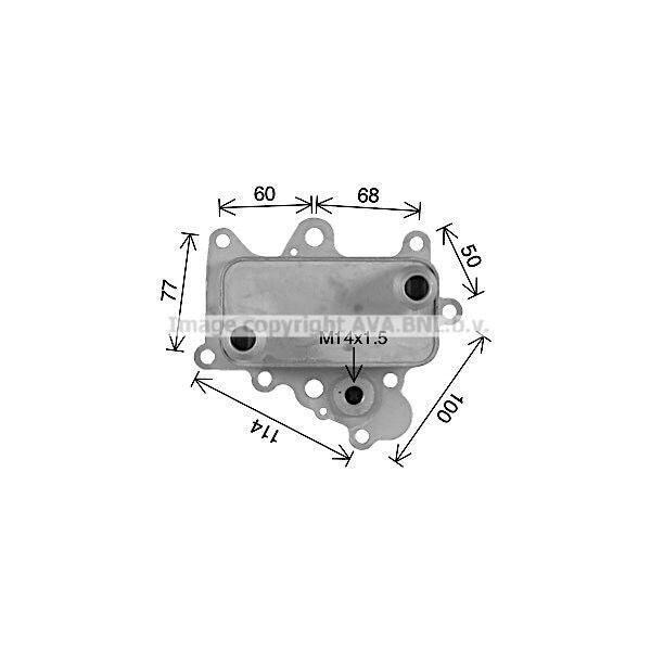Prasco AL3152 - Radiatore Olio Oe 55230792 Per Giulietta (940), 500L (351, 352), 500X (334), Bravo, Doblo, Tipo, Renegade, Combo (X12), Combo Tour (X12)-image