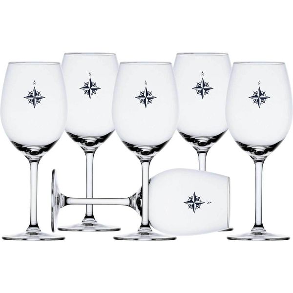 Set Di Bicchieri Da Vino 6 Pezzi, Ecozen, Infrangibili - Northwind-image