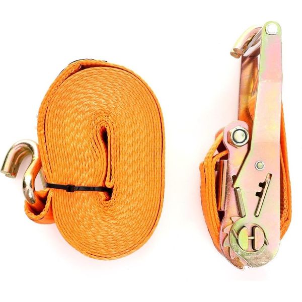 Kraft & Dele KD1331 Cinghia Di Bloccaggio Con Cricchetto E Ganci 6M/50Mm/5T A Due Punti-image