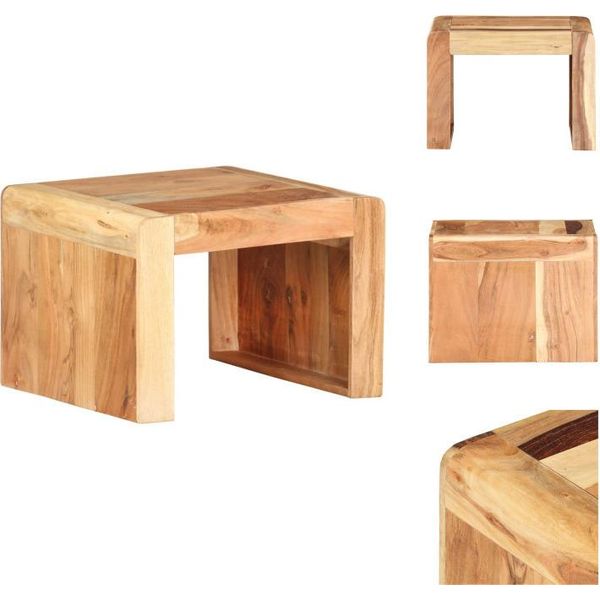 Vidaxl Tavolino 43X40X30 Cm In Legno Massiccio Di Acacia - Tavolini-image