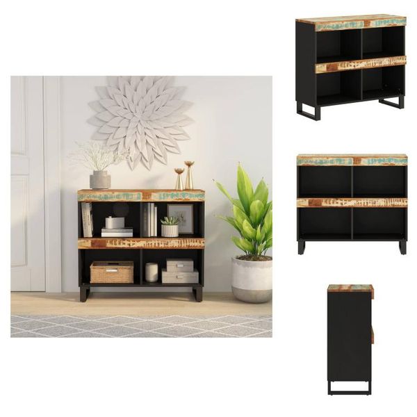 Vidaxl Tavolino 85X33X75 Cm In Legno Massiccio Antico - Comodini-image