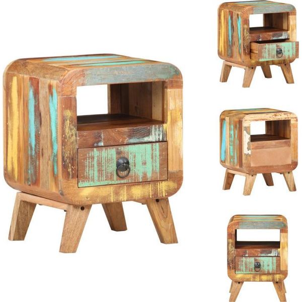 Vidaxl Comodino 30X30X41 Cm Legno Massiccio Riciclato - Credenze-image