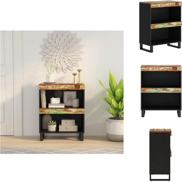 Vidaxl Tavolino 60X33X75 Cm In Legno Massiccio Antico - Comodini-image