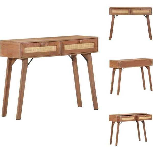 Vidaxl Consolle 100X35X76 Cm In Legno Massiccio Di Mango - Tavolini-image