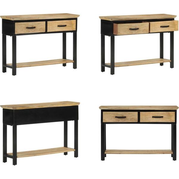 Vidaxl Tavolo Consolle 110X30X75 Cm Legno Massiccio Grezzo Di Mango - Tavolo Consolle - Tavoli Consolle - Tavolo - Tavolo Da Corridoio-image