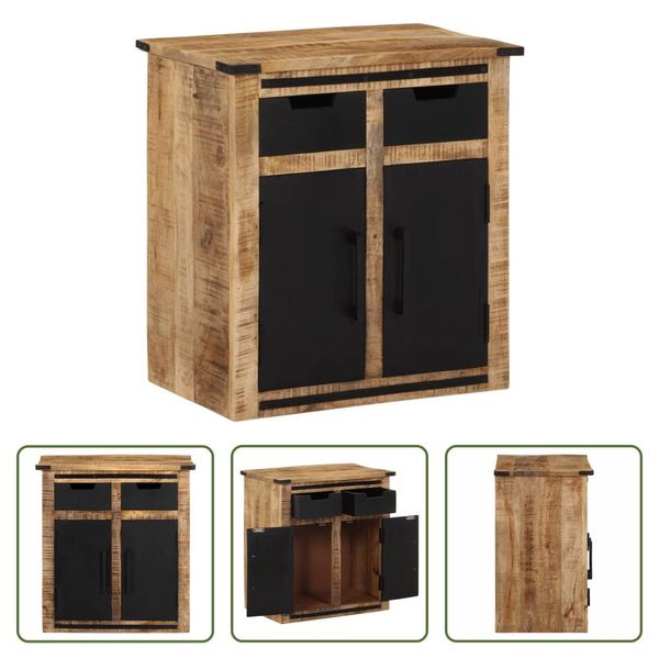 The Living Store Credenza Con 2 Cassetti 55X35X60 Cm Legno Massiccio Mango-image
