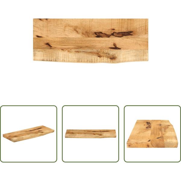 The Living Store Piano D'appoggio 70X30X3,8 Cm Bordo Albero Legno Massiccio Rough Mango Wood-image