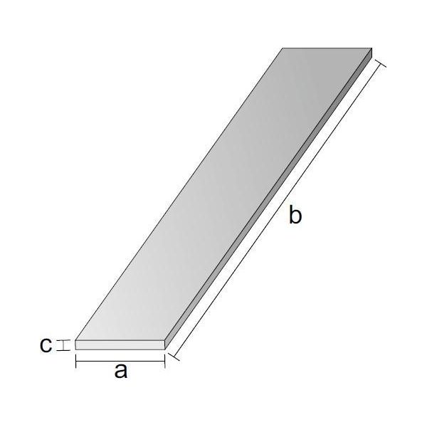 Barra Piatta In Acciaio Inox V2A Grezzo 2B Non Lucidato 30×8 Mm 100 Cm - Antiruggine, Resistente Agli Acidi-image