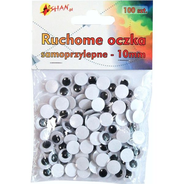 Occhi Mobili Autoadesivi 10 Mm 100 Pz Shan SO04-image