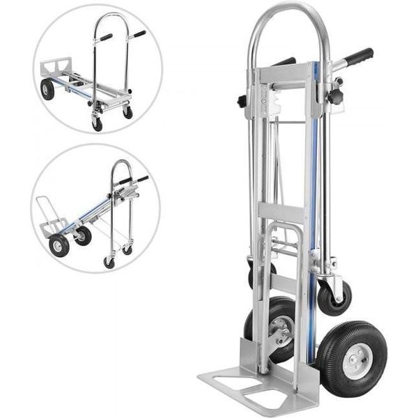 3 In 1 Alluminio Pieghevole Borsa Carrello Della Spesa Carrello A Mano Carrello Della Spesa Auto Pesante Pieghevole-image