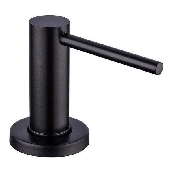 Dispenser Di Sapone Da Incasso Per Cucina E Bagno, Dispenser Di Sapone A Spinta, Dispenser Di Sapone Per Lavello Da 500 Ml, Nero-image