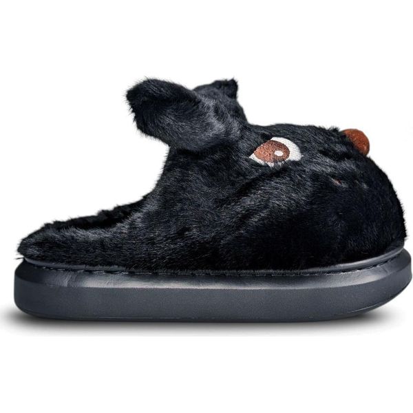 Pantofole Foderate Da Donna Pantofole Isolate Con Motivo A Cane Pravelle Nero Taglia 38/39-image
