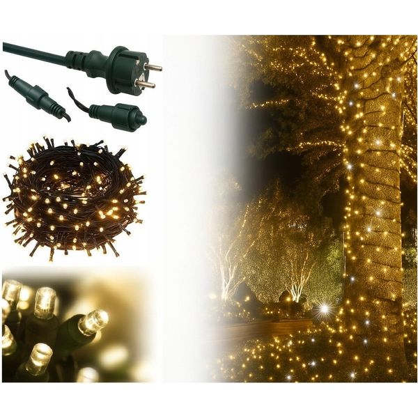 Luci Da Fata - 500 Led - Lunghezza Totale 34 M - Bianco Caldo - Illuminazione Esterna-image