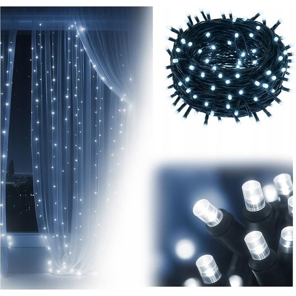Luci Di Natale - 54 M - 1000 Led - Bianco Freddo - Decorazione D'interni-image