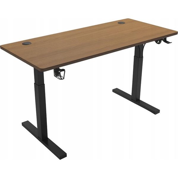 Ekspand | Scrivania Regolabile In Altezza - 140 Cm - Controllo Elettronico 72-118 Cm - Noce - Scrivania-image