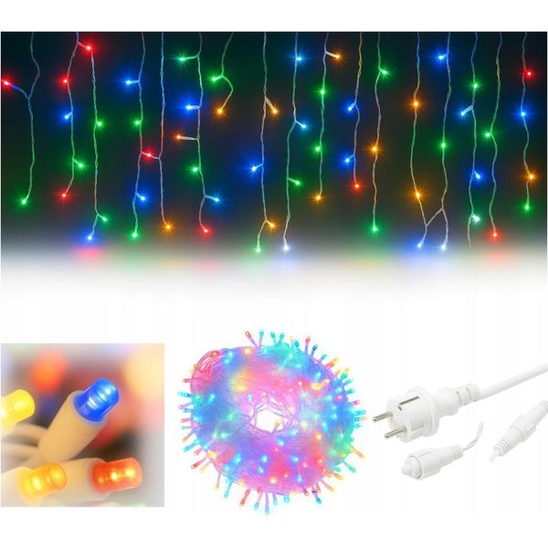 Ghiacciolo A Tenda A Led - 54 M - 1000 Luci - Multicolore - Illuminazione Esterna-image