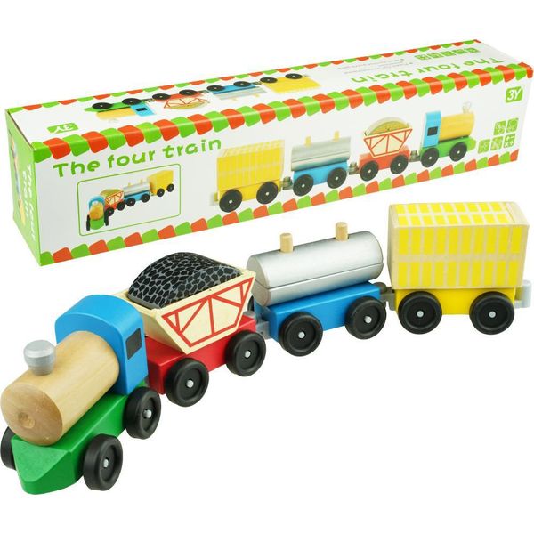 Locomotiva Ferroviaria In Legno Con Selezionatore Di Blocchi Tschu-Tschu-image