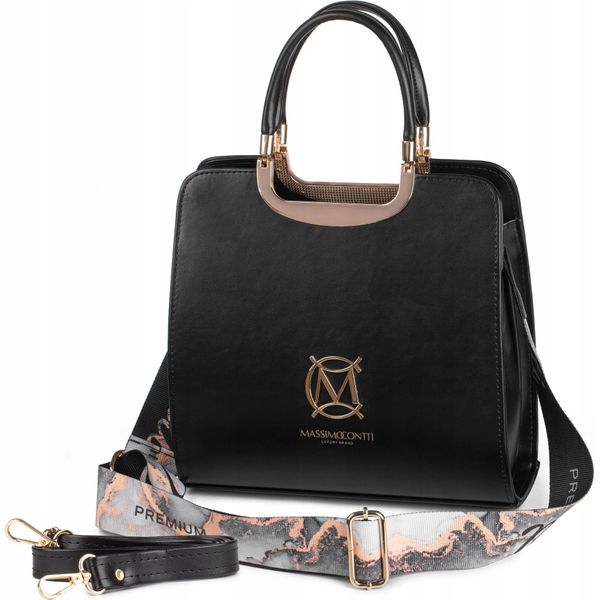 Massimo Contti Borsa Valigia Nera Da Donna Con Tracolla-image