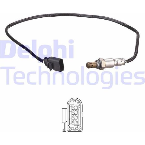 Sonda Lambda Delphi Per Vw Golf Vii Hatchback (5G1, BQ1, BE1, BE2) Sonda Planare Post-Catalizzatore Riscaldata 700 Mm ES21161-12B1-image