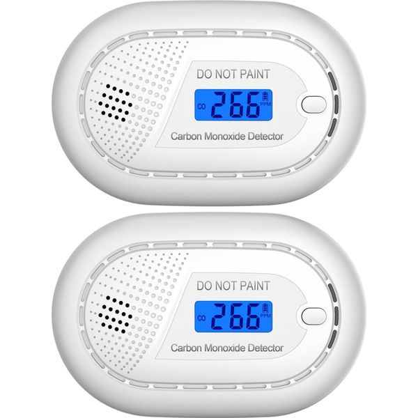 Aroha Link Rilevatore Monossido Di Carbonio Interconnesso - Batteria Da 10 Anni - Allarme Monossido Collegabile, Allarme Portatile - 2 Pezzi-image