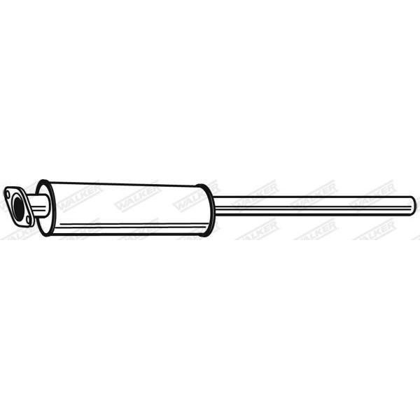 Walker 23210 Silenziatore Centrale Silenziatore Per Ford Focus Ii Hatchback (Da, Hcp, Dp) Focus Ii Station Wagon (Da, Ffs, Ds) Focus C-Max (DM2) Per Volvo-image