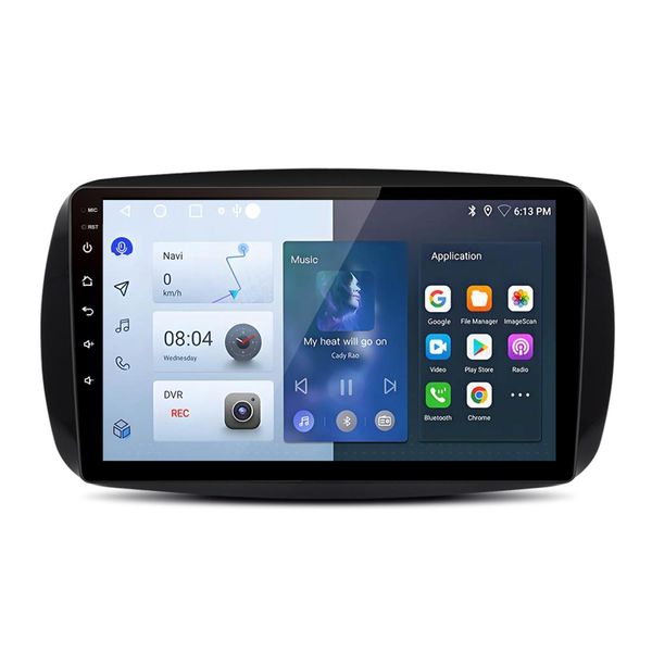 9''Android13 Carplay Android Auto 1+32G Navi FüR Mercedes Benz Smart Forfour Fortwo 453 2016-2019 Gps Sat Radio Dab+ Wifi Swc Fm-image