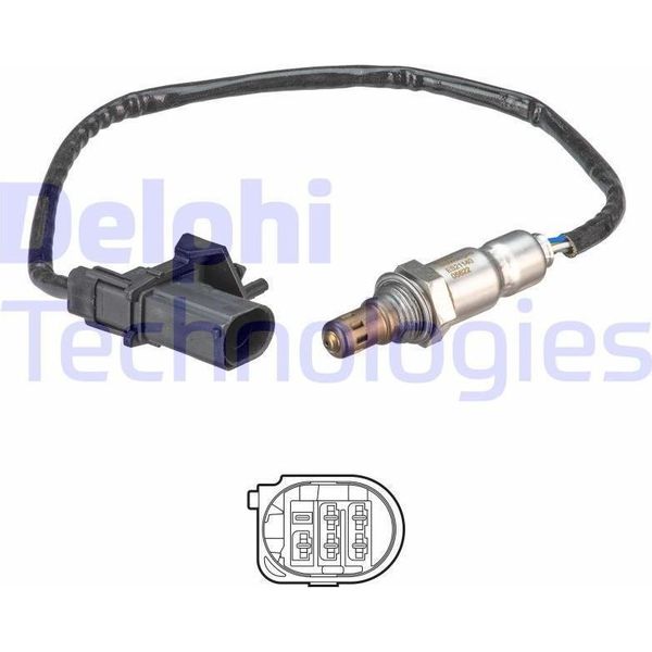 Sonda Lambda Delphi Per Ford Focus Iii Station Wagon Pre-Catalizzatore Sonda Lambda A Banda Larga Riscaldata 437 Mm ES21140-12B1-image